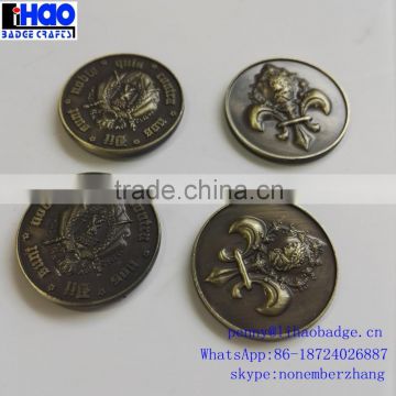 High quality custom metal game token coin,Embossing Metal Logo Coin