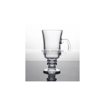 High white Glass material & lead- free Irish Coffee Mug 240ml