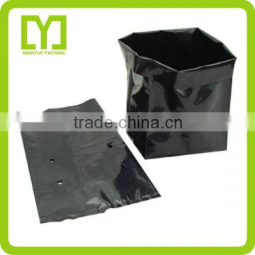 2016 Yiwu white and black high quality plastic nursery grow bags