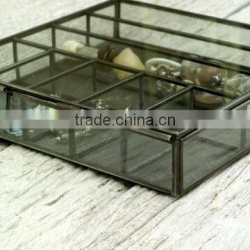 Glass T-light holder, Glass Box, Decorative Glass Box,Jewellery Box, Glass Box, Multipurpose Storage Box