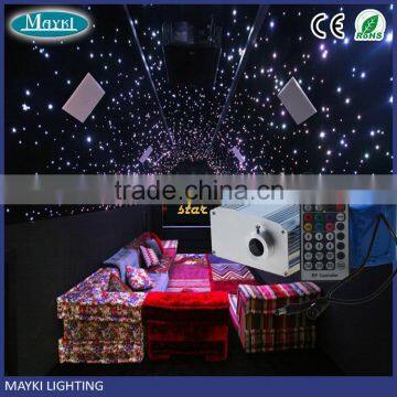 Ceiling decoration light battery powered 10W small size RGB color LED fiber optic light illuminator