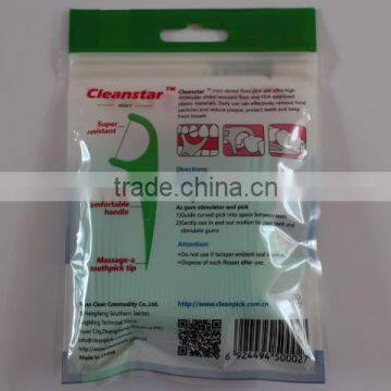 Cheap PE Line Personalized Dental Floss Pick in Bag