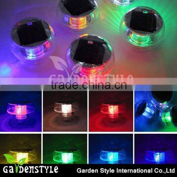 novelty type solar floating ball lamp clear color changing waterproof led light