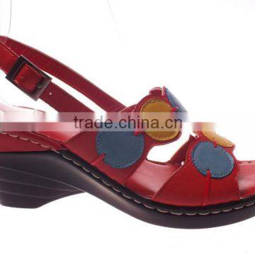 Fashion Women Leather Sandals With pu Wedge Comfortable Sole