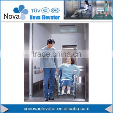 1.0m/s 1600kg Stainless Steel Hospital Bed Elevator and Lifts