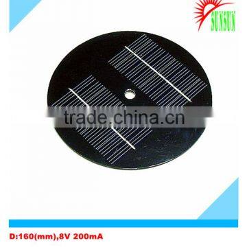 160mm Diameter PET 8V 200mA solar panel