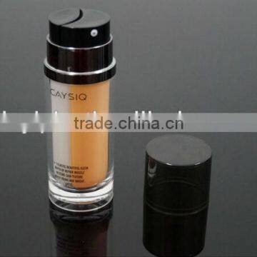Dual tube acrylic cosmetic packaging