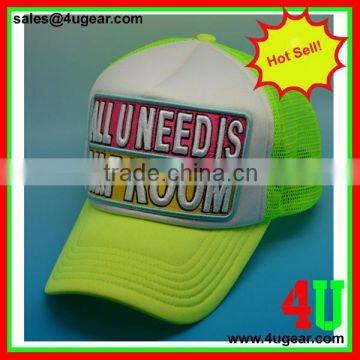 wholesale 100 polyester embroidery patch 5-panel foam mesh trucker cap