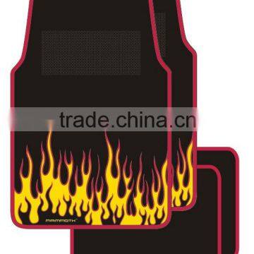 Flame design carpet car mat