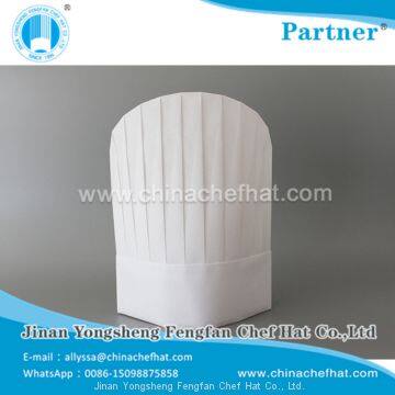 60g disposable non woven round top chef hat 28cm*30cm