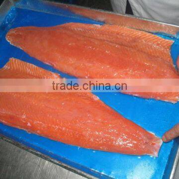 Frozen chum salmon fillet gutted fish