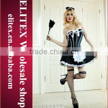 2015 fashion new arrival adult lady's sexy maid costume