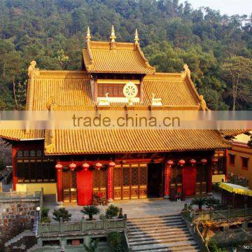 Chinese antique building like palace temple, pagoda french terracotta roof tiles