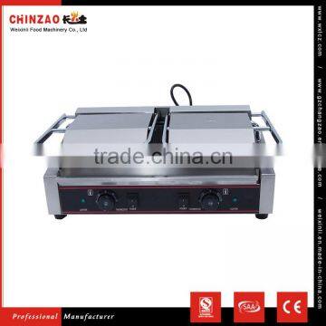 Commercial Electric Double Ribbed Pan Panini Grill