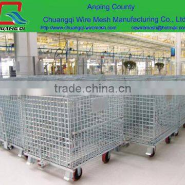 China supplier mesh box wire cage metal bin storage container