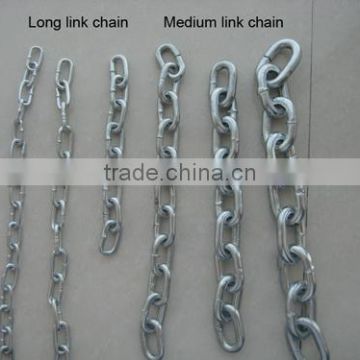 Hot dip galvanized short link fishing chain