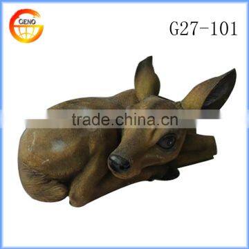 Home Tabletop Brown Sitting Deer Decoration photo-3