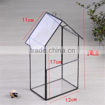 Micro landscape accessories house shape geometric glass containers