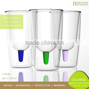 Borosilicate Personalized Custom Cheap Color / Clear Water Glass Cup