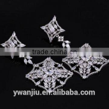Wholesale Stock Small Order Fashion Women Long Style Rhombus Zircon Earring photo-2