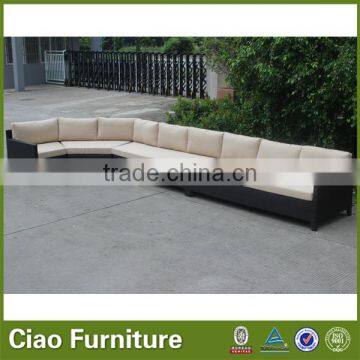 Rattan sectional couch living room sofa