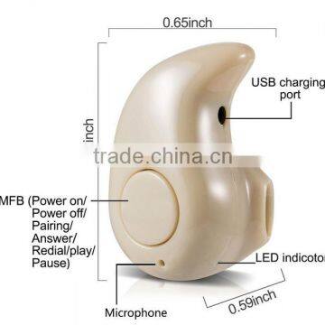 2016 New Products High Quality IN-Ear Hidden MINI Wireless Bluetooth 4.0 Stereo Earphone Headphone S530 photo-4