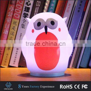 Multicolor Changing Led Night Light Mini Owl Led Sensor Nightlight Led Lamp photo-2