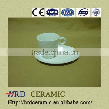 2014 new design 2pcs white cup and dish/porcelain set