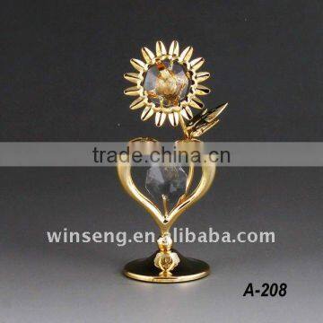 24k Gold Plated Sunflower for Home Decor