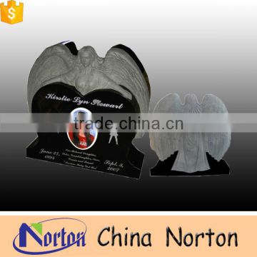 New design black granite little angel monument baby tombstone NTGT-050L