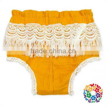 Wholesale Cheap Price Girls Shorts White Lace And Tassel Ruffle Shorts