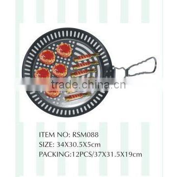 non stick Iron BBQ GRILL PAN in black finish