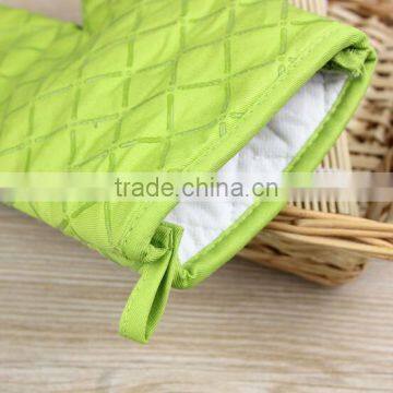Grill Microwave Oven Gloves Wholesale Heat Resistant Cotton and Silicone Oven Mitts photo-3