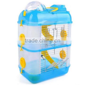 2016 hot selling 2 layers acrylic hamster cage hamster house pet cage