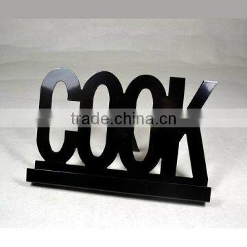 Metal cook book stand