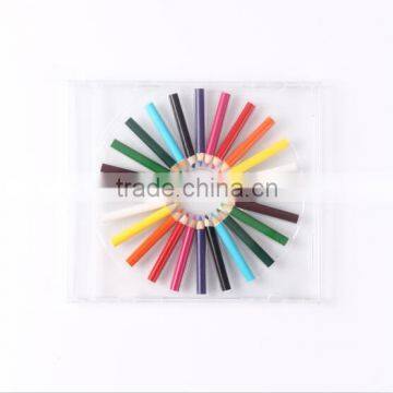 Wholesale novelty style color pencil set, double side wooden color pencil