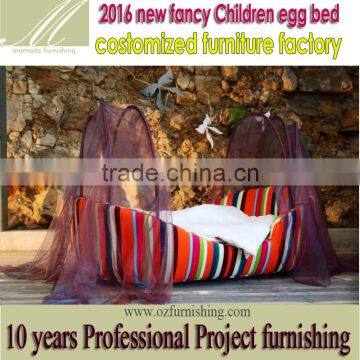 MMD06 luxury fabric egg bed 2016 alibaba new children furniture funky baby kids bedroom furniture