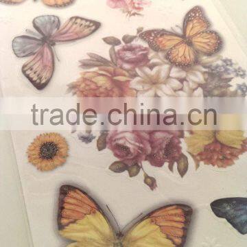 Light Brown Color Butterfly Glitter Sticker, Popular Design Decorative Shinny Glitter Sticker photo-5