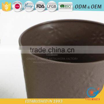 Wholesale Factory Price Garden Embossing Growing Plants in Pots Metal Decor Flower Pot