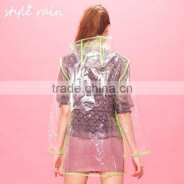 Cheap and Beautiful Clear Transparent Eva Raincoat Manufacturer photo-3