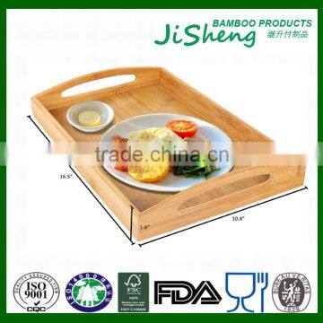 Cheap Bamboo Wooden Food Serving Tray, Serving Tray and Bamboo Tray With Handles photo-3