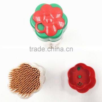 Bamboo Toothpicks in Flowers Bottle for Barbecue Party photo-2