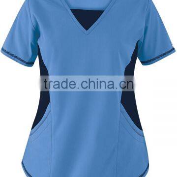 women summer short sleeve jersey knit sporty scrubs medical uniforms doctors professional scrub collection