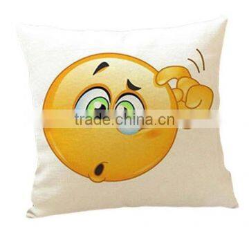 Customized Cute QQ Expression Digital Printing Emoji Pillow