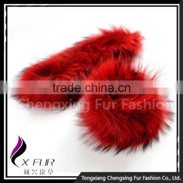 Cuff-2C Cheap Price Girl Decor Cute And Lovely Jacket Raccoon Fur Cuff