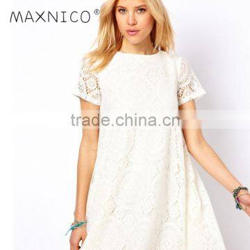 Maxnegio basic lace dress for ladies