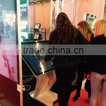 elo interactive window and android dual os touch screen kiosk totem lcd display