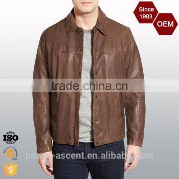 Regular Fit Latest Custom Design Bulk Leather Shirt Jacket