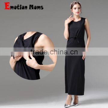 Emotion Moms Summer OEM Service Europe Long Breastfeeding Maxi Dress Maternity Evening Dresses photo-2