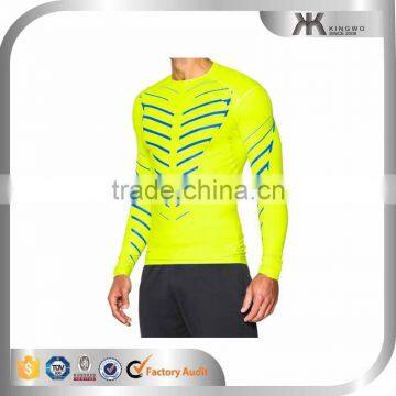 Custom Bright Coloured Mens Actuve Running Shirt Gym Fitness Wear photo-3